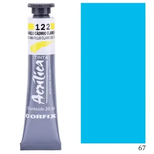 Imagen de Acrilico en pomo tinta acrilica CORFIX de 20ml color G1 opaco Azul Cielo 67