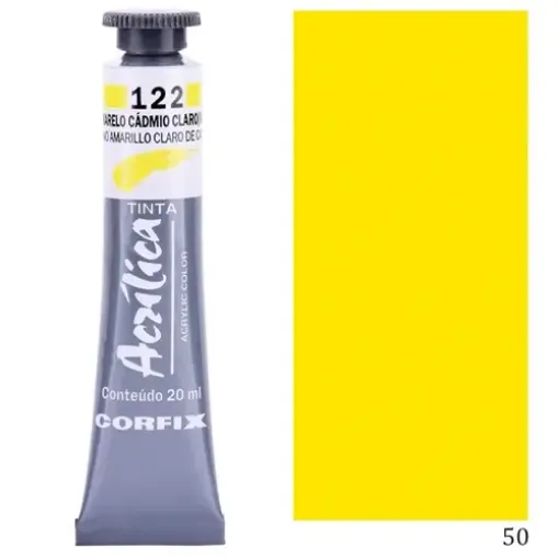 Imagen de Acrilico en pomo tinta acrilica CORFIX de 20ml color G1 semi opaco Amarillo Claro 50