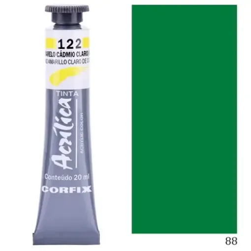 Imagen de Acrilico en pomo tinta acrilica CORFIX de 20ml color G1 opaco Verde de Hooker 88