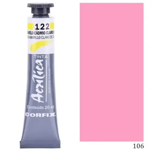 Imagen de Acrilico en pomo tinta acrilica CORFIX de 20ml color G1 opaco Laca Orquidea 106