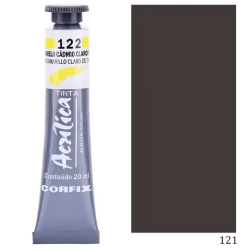 Imagen de Acrilico en pomo tinta acrilica CORFIX de 20ml color G1 opaco Negro de Marte 121