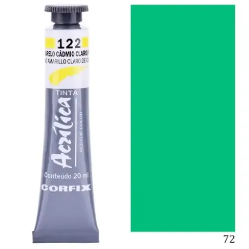 Imagen de Acrilico en pomo tinta acrilica CORFIX de 20ml color G1 opaco Verde Veronese 72