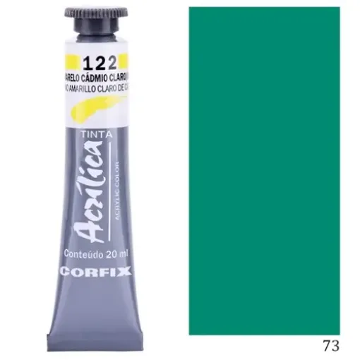 Imagen de Acrilico en pomo tinta acrilica CORFIX de 20ml color G1 opaco Verde Esmeralda 73