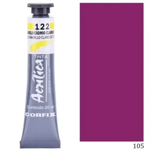 Imagen de Acrilico en pomo tinta acrilica CORFIX de 20ml color G2 translucido Laca Magenta 105
