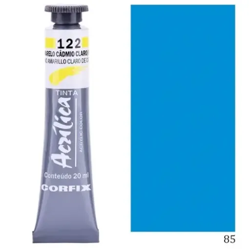 Imagen de Acrilico en pomo tinta acrilica CORFIX de 20ml color G1 opaco Azul Ceruleo 85
