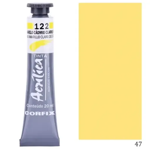 Imagen de Acrilico en pomo tinta acrilica CORFIX de 20ml color G1 opaco Amarillo Napoles 47