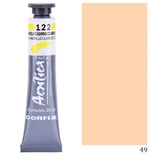 Imagen de Acrilico en pomo tinta acrilica CORFIX de 20ml color G1 opaco Amarillo Napoles Carne 49
