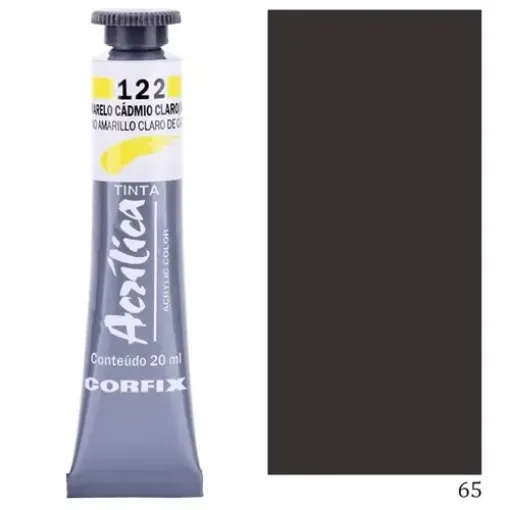 Imagen de Acrilico en pomo tinta acrilica CORFIX de 20ml color G1 opaco Negro 65