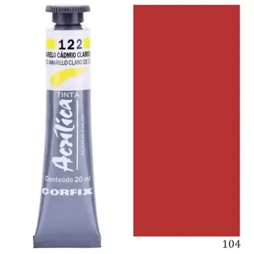 Imagen de Acrilico en pomo tinta acrilica CORFIX de 20ml color G2 translucido Alizarim Crimson 104