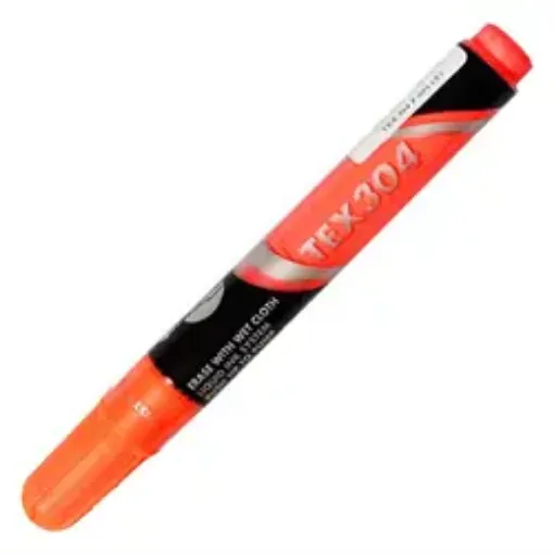 Imagen de Marcador de tiza liquida marca TEX para pizarron color Naranja fluo 54