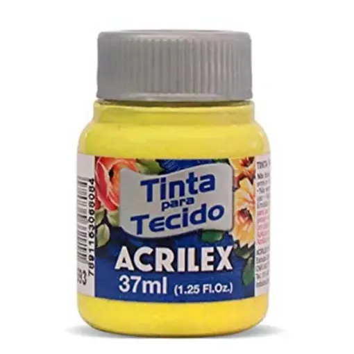 Imagen de Pintura para tela de algodon con terminacion mate "ACRILEX" de 37cc. color 589 amarillo canario