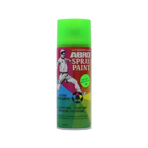 Imagen de Pintura en aerosol ABRO fluo *227grs. color Verde Fluorescente No.104