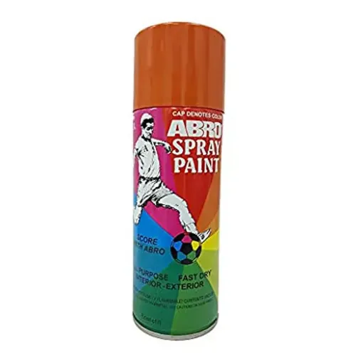 Imagen de Pintura en aerosol ABRO esmalte de colores de 400ml color Anaranjado No.65