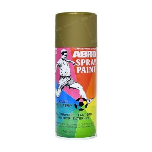 Imagen de Pintura en aerosol "ABRO" esmalte de color metalizado *227grs.  Oro No.27