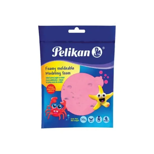 Imagen de Foamy masa moldeable "PELIKAN" modeling foam x50grs color Rosado