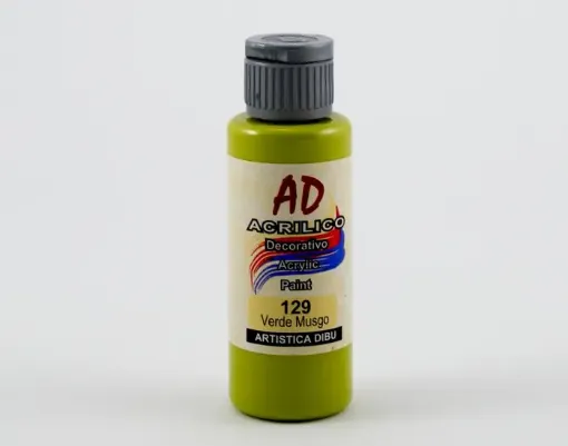 Imagen de Acrilico decorativo pintura acrilica AD *60ml. color 129 verde musgo cubritivo