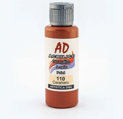 Imagen de Acrilico decorativo pintura acrilica AD *60ml. color 110 caramelo semi cubritivo