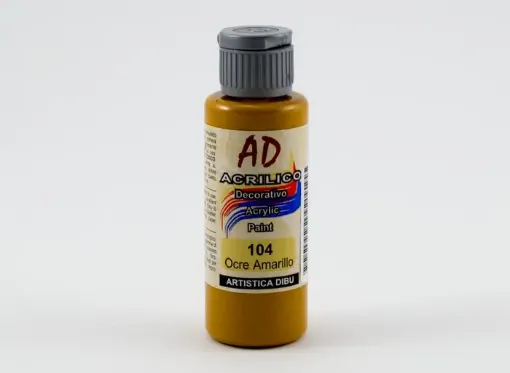 Imagen de Acrilico decorativo pintura acrilica AD *60ml. color 104 ocre amarillo cubritivo
