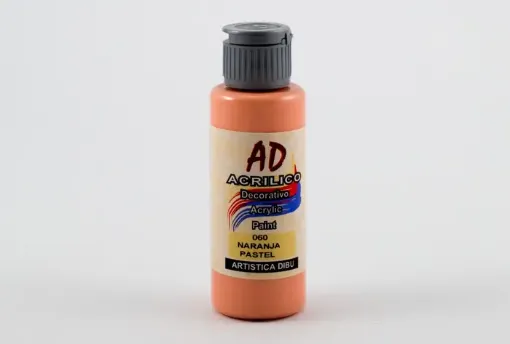 Imagen de Acrilico decorativo pintura acrilica AD *60ml. color 060 naranja pastel cubritivo