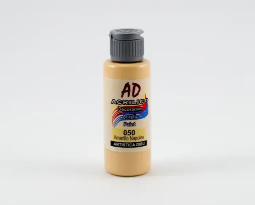 Imagen de Acrilico decorativo pintura acrilica AD *60ml. color 050 amarillo napoles cubritivo