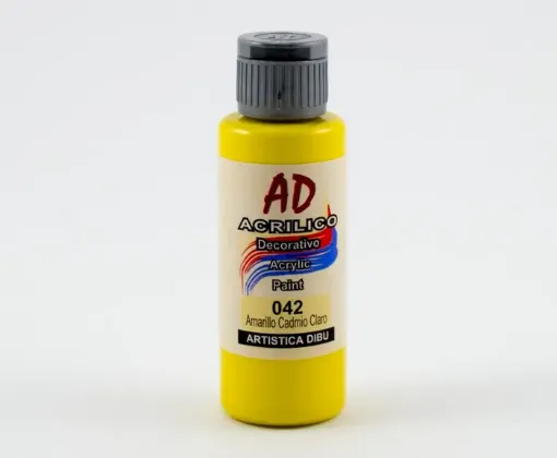 Imagen de Acrilico decorativo pintura acrilica AD *60ml. color 042 amarillo cadmio claro traslucido