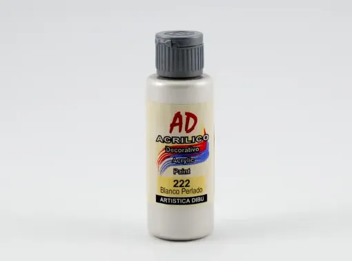 Imagen de Acrilico decorativo pintura acrilica AD *60ml. Color perlado 222 blanco perlado semi cubritivo