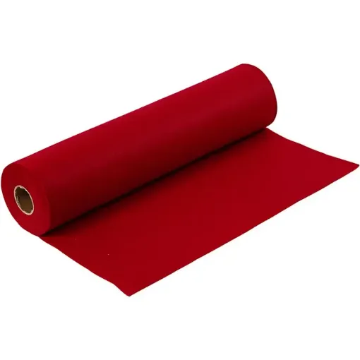 Imagen de Fieltro especial para manualidades extra soft 100% polyester de 45cms*5mts color rojo oscuro