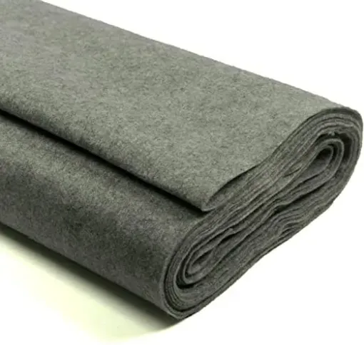 Imagen de Fieltro especial para manualidades extra soft 100% polyester de 45cms.*5mts. color gris oscuro