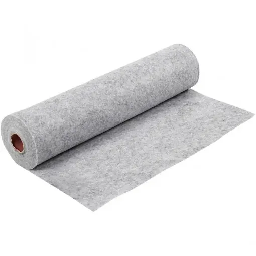 Imagen de Fieltro especial para manualidades extra soft 100% polyester de 45cms.*5mts. color gris jaspea