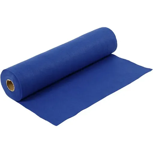 Imagen de Fieltro especial para manualidades extra soft 100% polyester de 45cms.*5mts. color azul