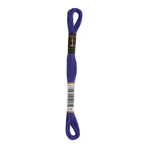 Imagen de Hilo de bordar 100% algodon Mouline ANCHOR 8mts. color 0119 Violeta 