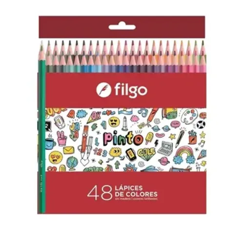 Imagen de Lapices de colores FILGO Pinto estuche con 48 colores diferentes