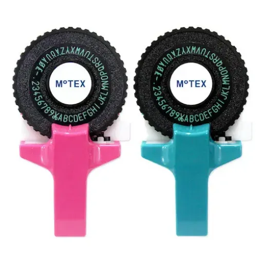 Imagen de Rotuladora MOTEX Label Marker para etiquetas 9mms. letras mayusculas y cinta repuesto