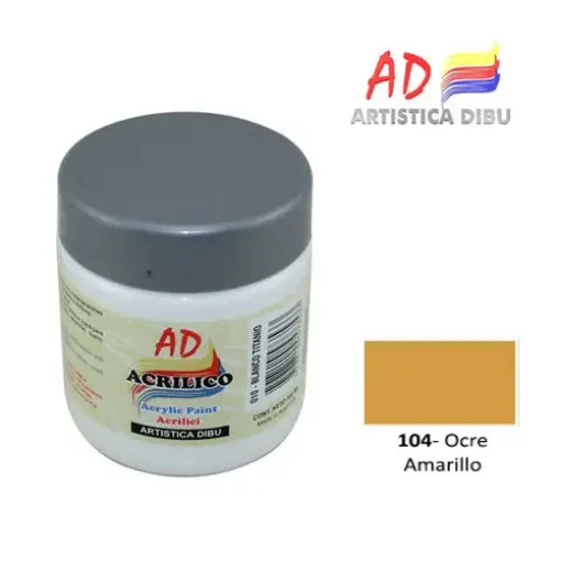Imagen de Acrilico decorativo pintura acrilica AD *200ml. Color Amarillo Ocre 104