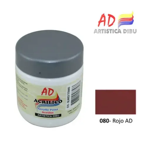 Imagen de Acrilico decorativo pintura acrilica AD *200ml. Color Rojo AD 080
