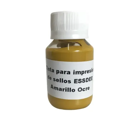 Imagen de Tinta para impresion de sellos ESSDEE LINO Printing Ink de 60ml. color 16 Yellow Ochre Ocre