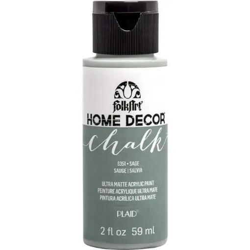 Imagen de Pintura acrilica ultra mate a la tiza Home Decor Chalk FOLKART *2oz. color 6351 Sage Salvia