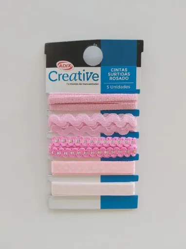 Imagen de Set de 5 cintas ADIX Creative 5 modelos diferentes *5mts. aprox. color rosado C301009