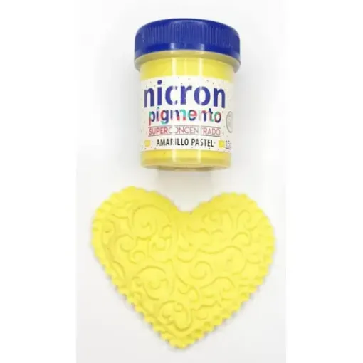 Imagen de Pigmento superconcentrado para porcelana y masas NICRON *15grs color amarillo pastel