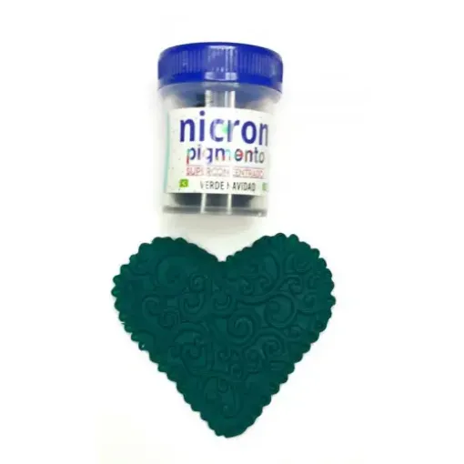 Imagen de Pigmento superconcentrado para porcelana y masas NICRON *15grs color verde navidad