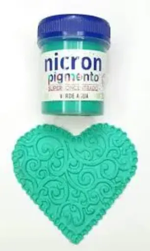 Imagen de Pigmento superconcentrado para porcelana y masas NICRON *15grs color verde agua