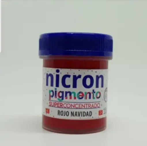 Imagen de Pigmento superconcentrado para porcelana y masas NICRON *15grs color rojo navidad
