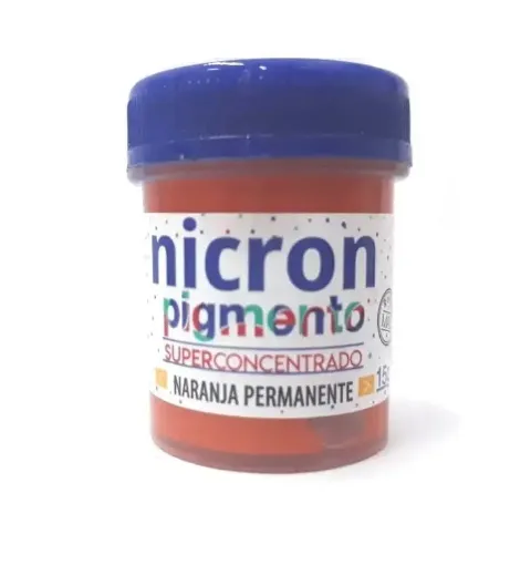 Imagen de Pigmento superconcentrado para porcelana y masas NICRON *15grs color naranja permanente