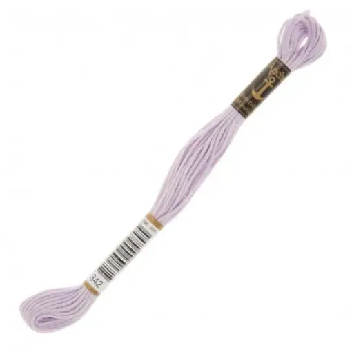 Imagen de Hilo de bordar 100% algodon Mouline ANCHOR 8mts. color 0342 Lila claro
