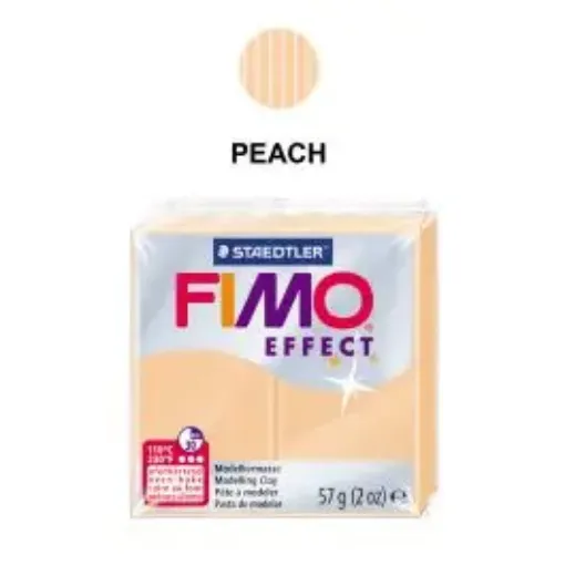 Arte en Casa-Arcilla polimerica pasta de modelar FIMO Effect *57grs. Pastel  color Durazno 405