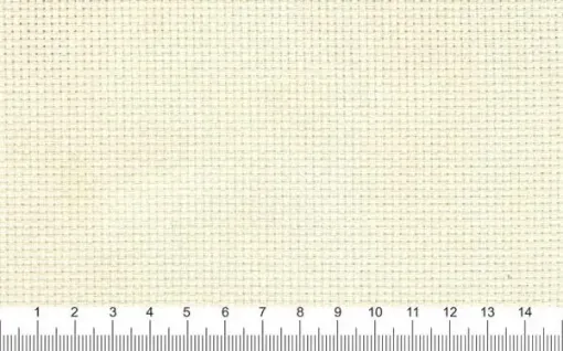 La Casa del Artesano-Tela para bordar 100% algodon Etamine ESTILOTEX de  140cms. rollo de 10mts. color Blanco 01