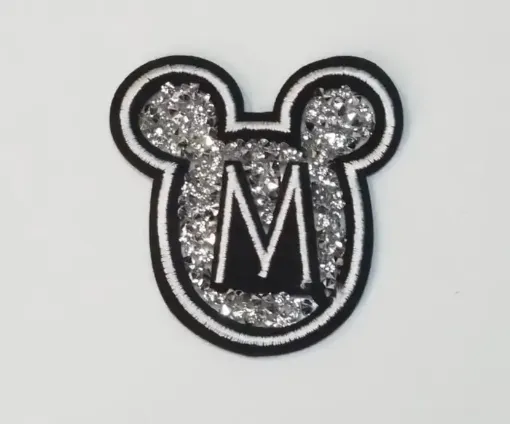 Imagen de Aplique parche bordado termoadhesivo para tela modelo Mickey con piedras brillos de 6*7cms