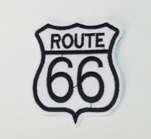 Imagen de Aplique parche bordado termoadhesivo para tela modelo Route 66 de 6.5*8cms