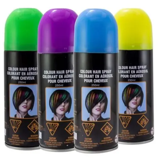 Imagen de Pintura en spray aerosol para pelo de colores *250ml.