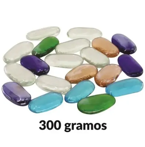 Imagen de Piedras de colores ovaladas *300grs.
